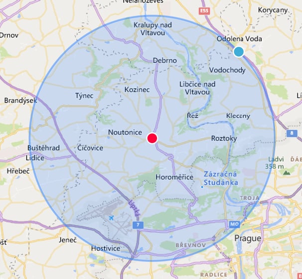 Okruh 10 km od Velkých Přílep.