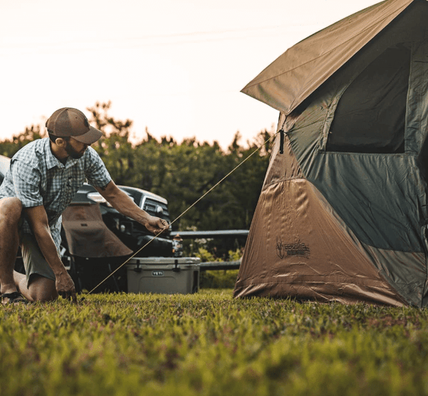 Gazelle T4 Overland Edition Hub Tent, an example of easy setup camping gear, pitched in a US Nationa