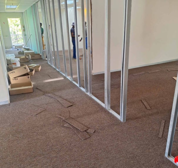 Drywall partition for office remodeling project, Fourways Golf Estate, Fourways
