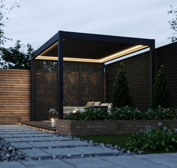 pergola with light