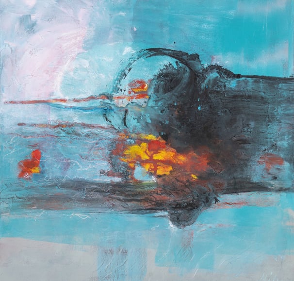 Landscape series/ Summer II. /230euro/2024/ 600x600/Acryl painting, mixed media