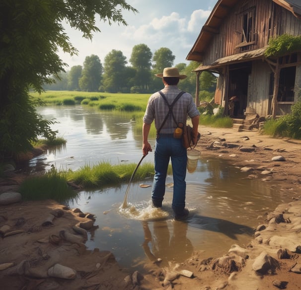 flooded farm