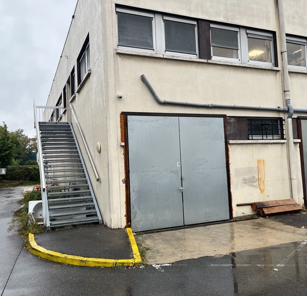 a building with a staircase leading up to a staircase