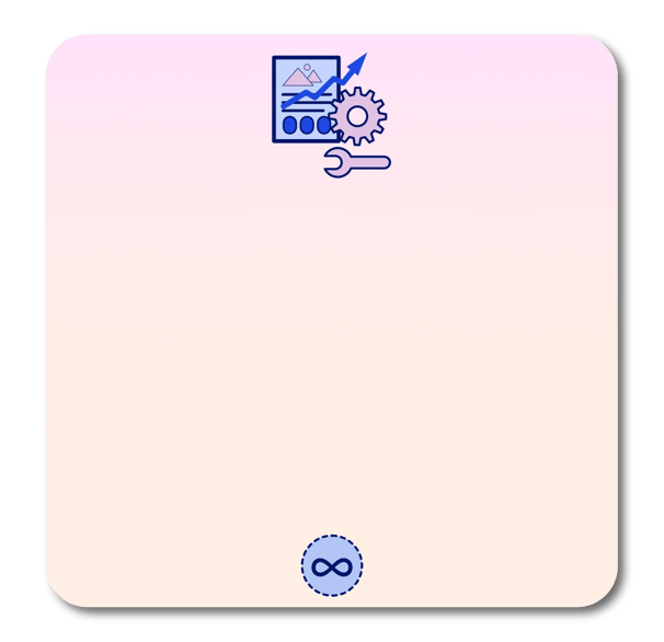 Icône d'une page web et outils de maintenance et le symbole infini