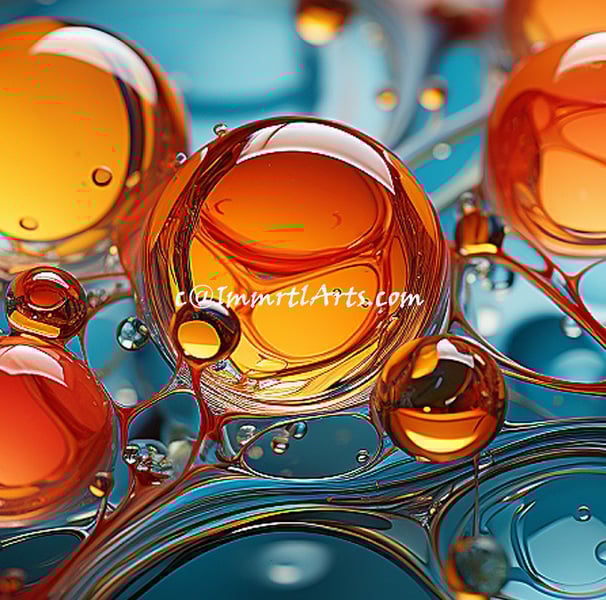 ImmrtlArts : Aqua infusion vibrant oils abstract painting description