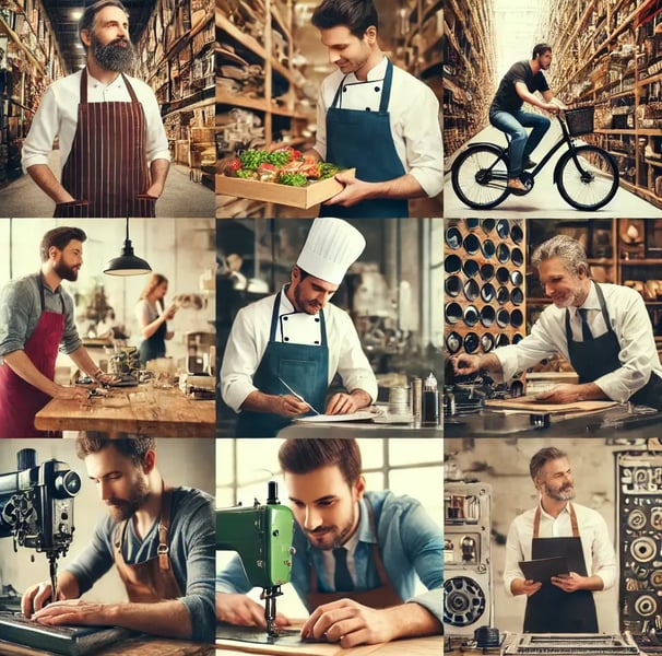 Empresarios exitosos tras recibir préstamo hipotecarios para capital de trabajo en Bogotá.
