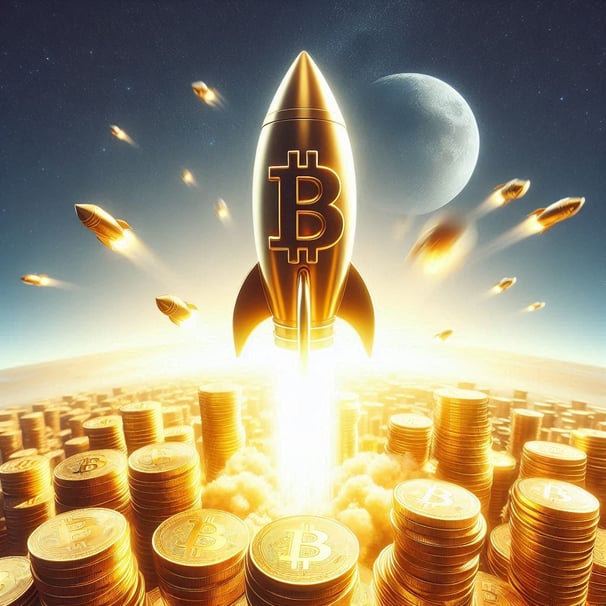 a rocket ship with a rocket on top of it