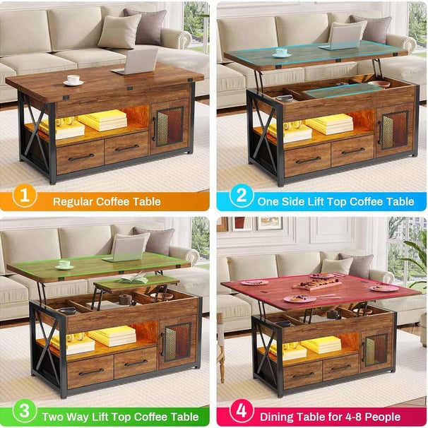 smart lift top coffee dining table
