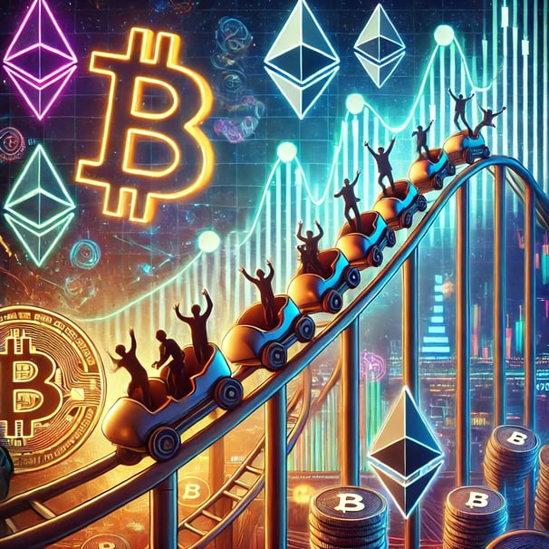 a roller coaster coaster coaster with a roller coaster and a bitcoin