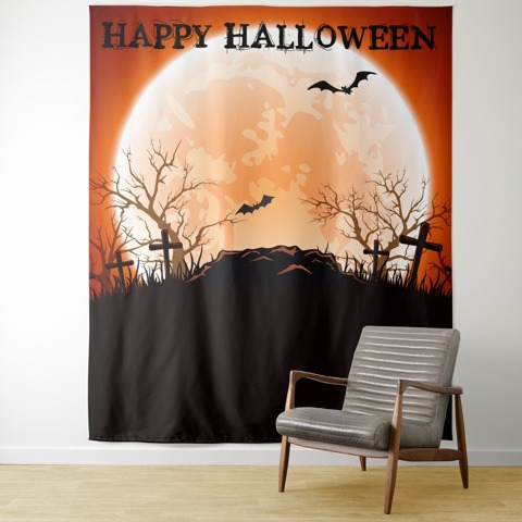 a halloween themed halloween tapestry
