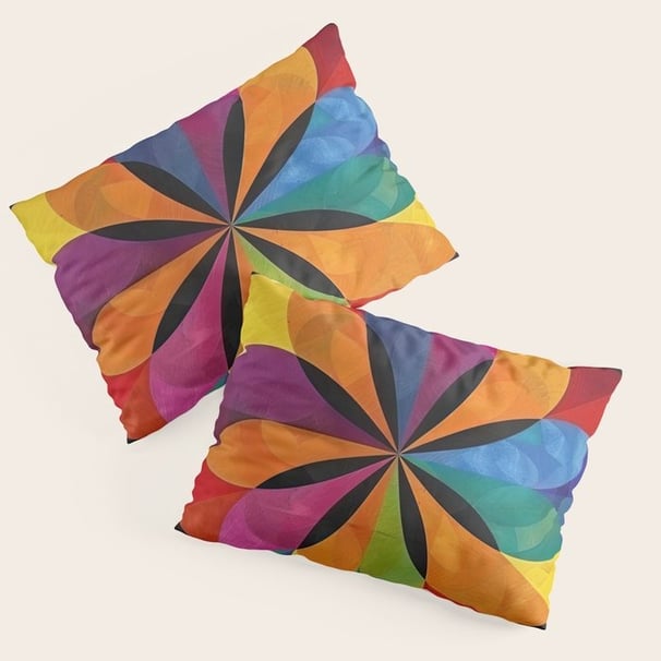 Kaleidoscope of Color Pillow Sham by Fresh Wave Lab