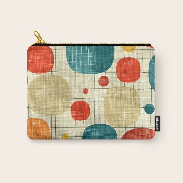 Retro Dots Carry-All Pouch by Fresh Wave Lab