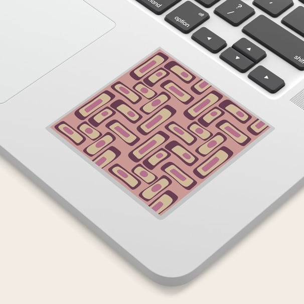 Groovy Blocks - Playful Retro 70s Pattern Sticker BY Mash Mash