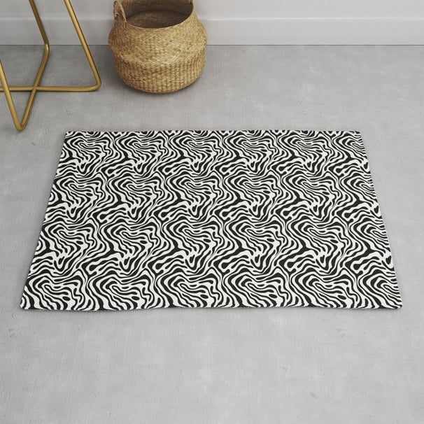 Wildlife Zebra Pattern African Style Rug BY Mash Mash