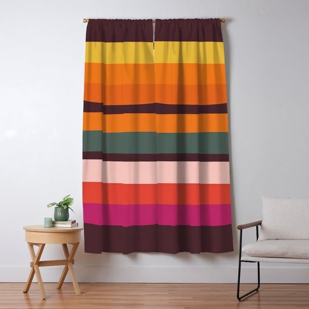 Classic Retro Boho Art Curtain BY Fresh Wave Lab