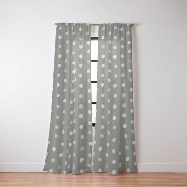 Evergreen Polka Dot Serenity Curtain BY Mash Mash