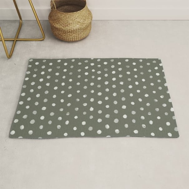 Evergreen Polka Dot Serenity Rug BY Mash Mash