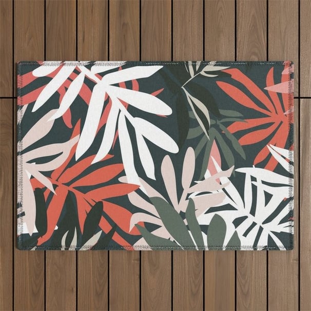 Leaf Pattern Outdoor Rug BY Fresh Wave Lab