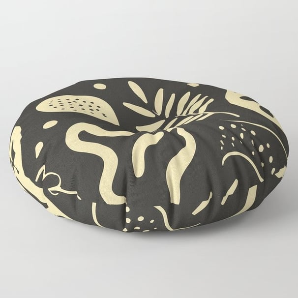   Abstract Organic Pattern Floor Pillow BY Fresh Wave Lab