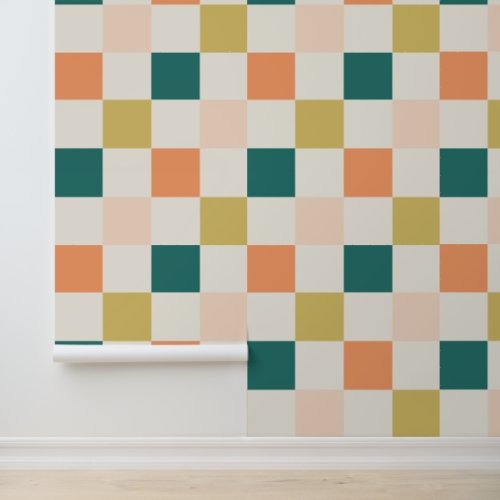 Retro Checkerboard Pattern Wallpaper by CrispinStore