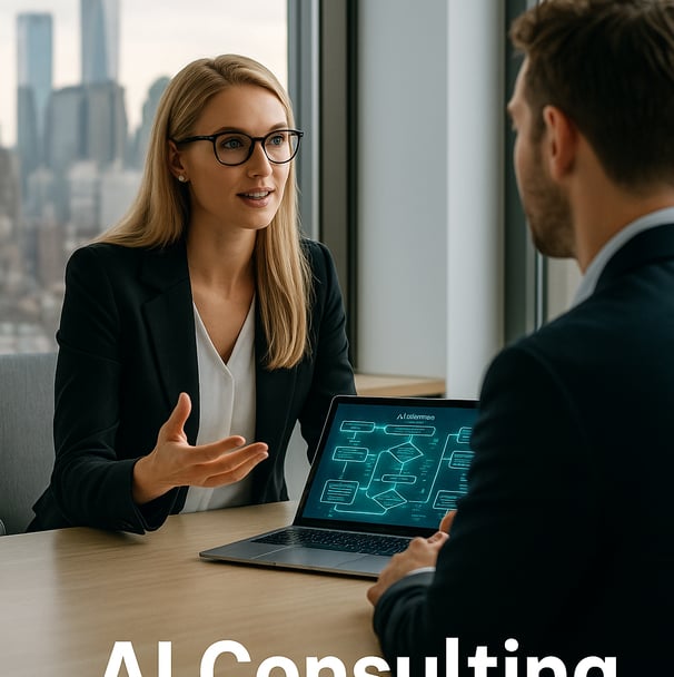 Client using AI tools in New Jersey office