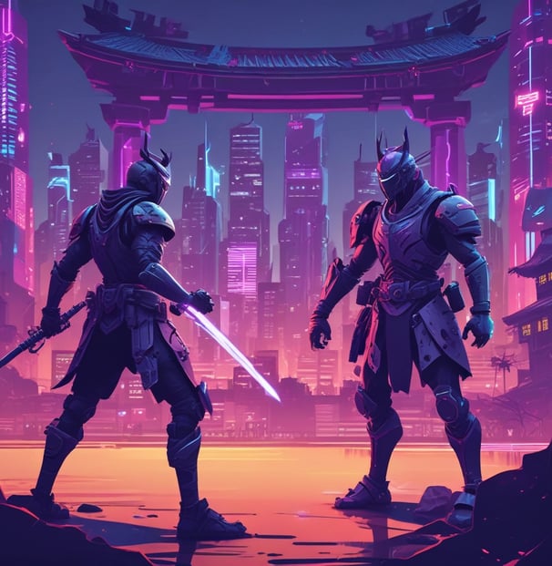 A laptop is displayed with a video editing software open on the screen. The words 'Be Creative.' appear prominently, suggesting a focus on creativity. The background features swirling light patterns in shades of purple, pink, and blue, creating an artistic ambiance.