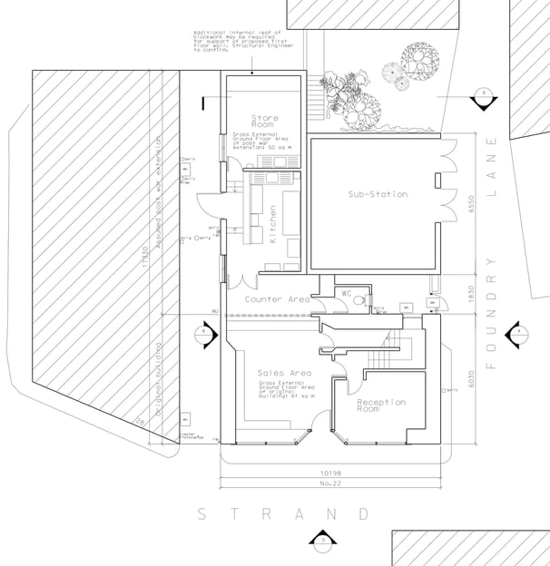 Conservation area commercial unit proposed ground floor plan