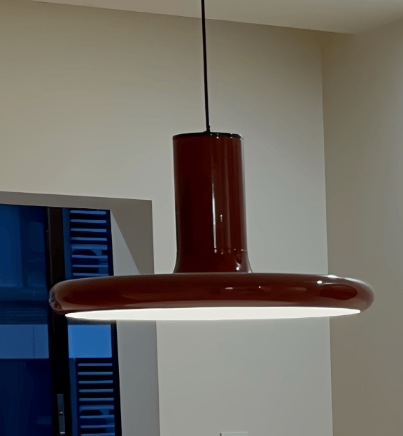 ruby red hanging pendant light
