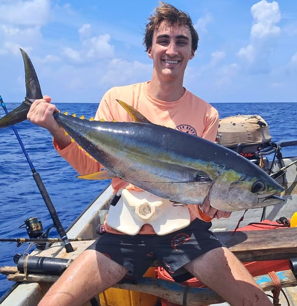 Deep sea fishing Zanzibar adventure on the Indian Ocean.