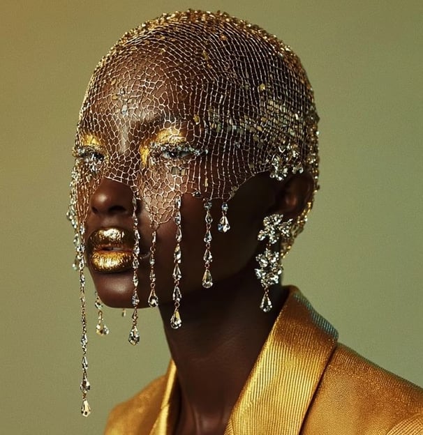 Jeweled Face Veil