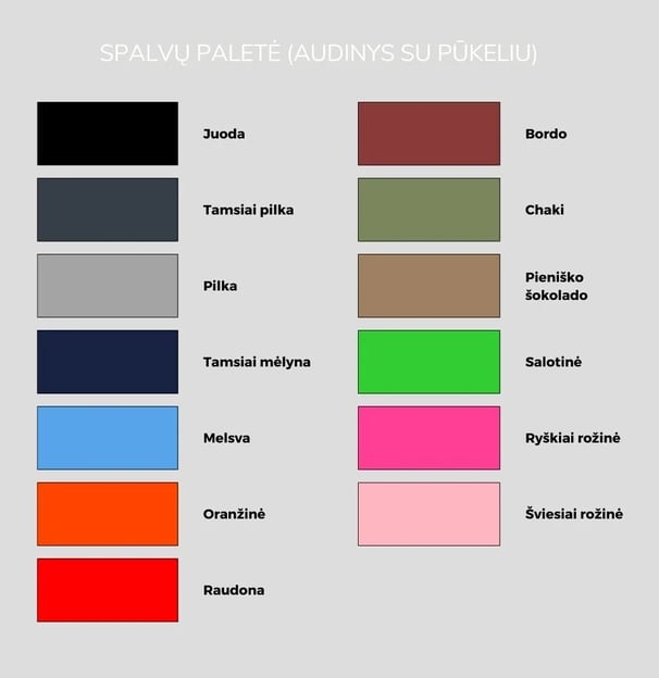 Audinio spalvų paletė