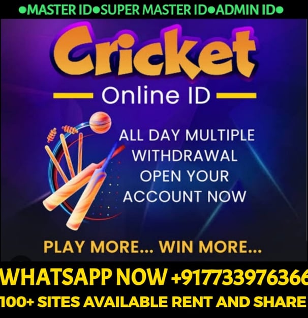 ONLINE CRICKET BETTING ID AVAILABLE DL MDL SMDL MASTER ID SUPER MASTER ID ADMIN ID AVAILABLE