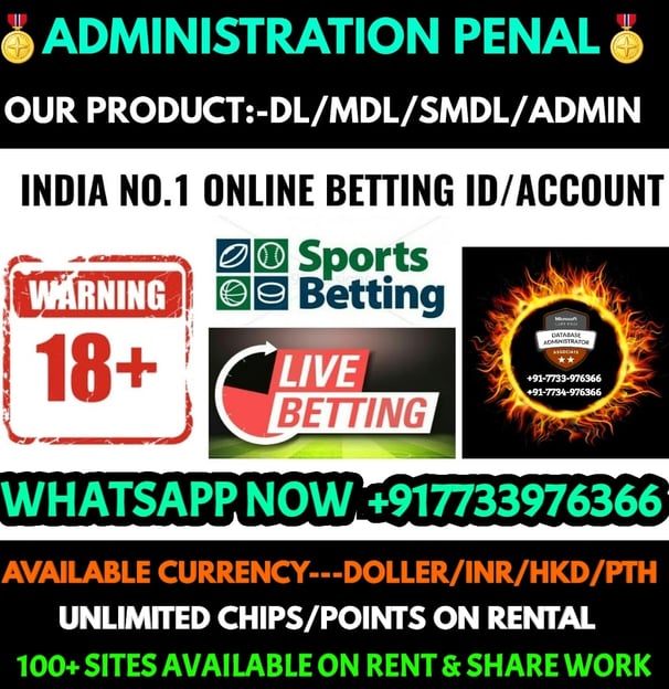 ONLINE CRICKET BETTING ID AVAILABLE DL MDL SMDL MASTER ID SUPER MASTER ID ADMIN ID AVAILABLE