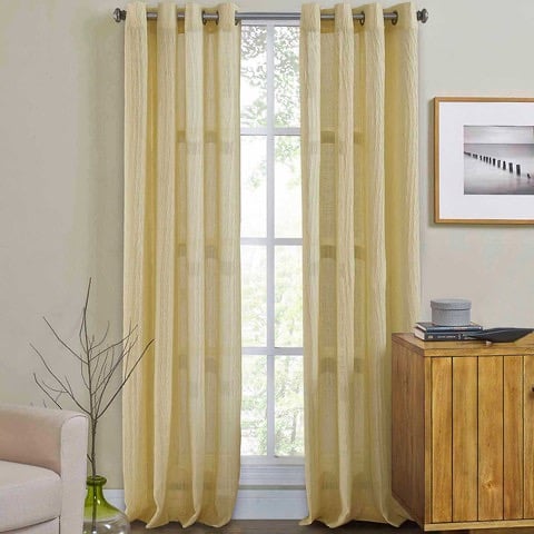 sheer yellow curtains