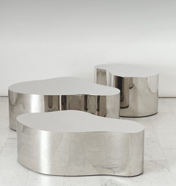 stainless steel metal table coffee table