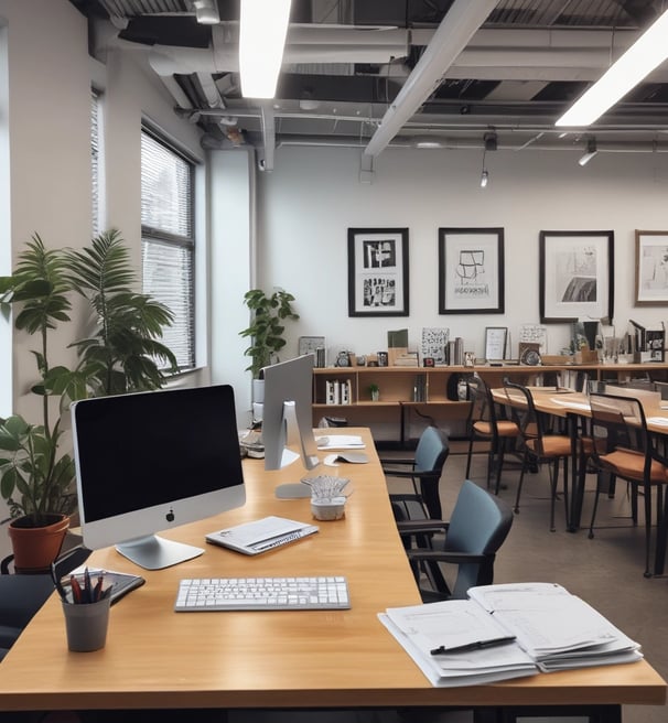 A modern industrial setting featuring an automated assembly line machine enclosed in glass. The room is well-lit with a sleek design, including wooden accents and clean surfaces. There is a focus on the machinery, with components visible inside the enclosure.