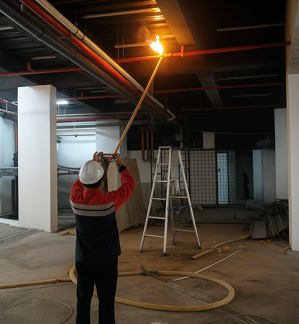Pengujian Sprinkler Hidrant Oleh Pemadam Kebakaran