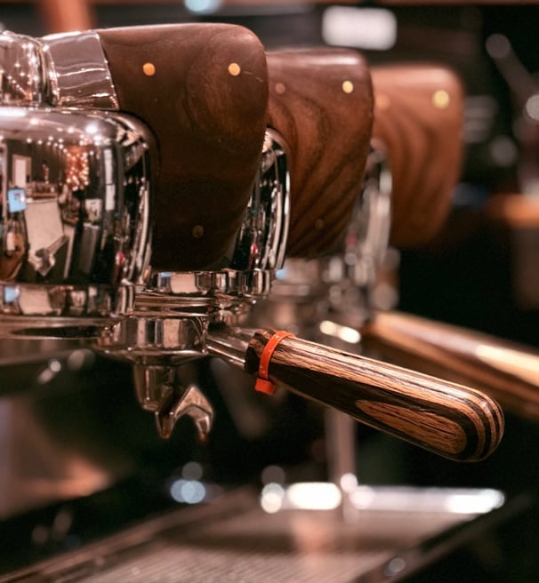 portafilter in a espresso machine