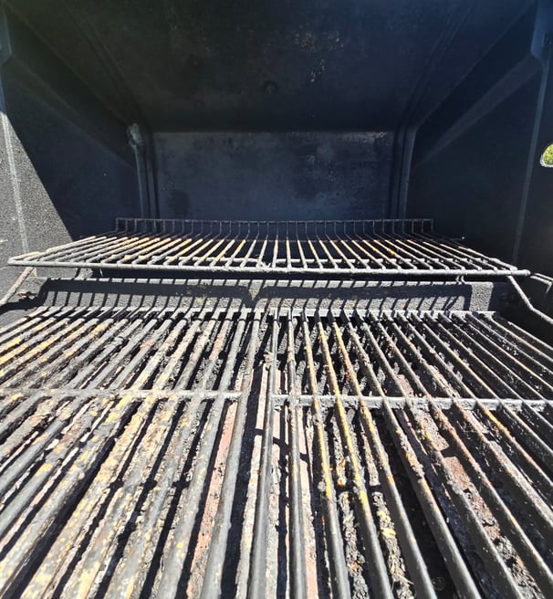 before bbq grill cleaning in ajax backyard greasy grill grates before deep clean durham region