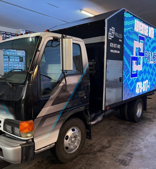Finished lit led truck
