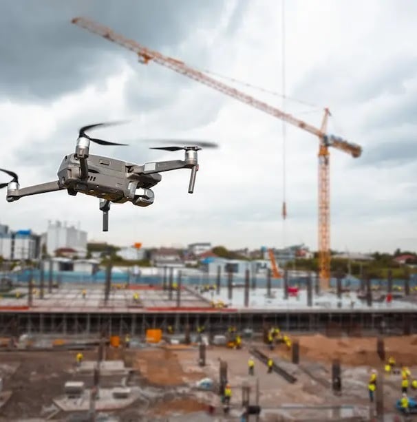 monitoreo y supervisión de construcción con dron