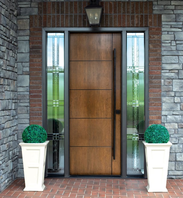 Modern entry door install