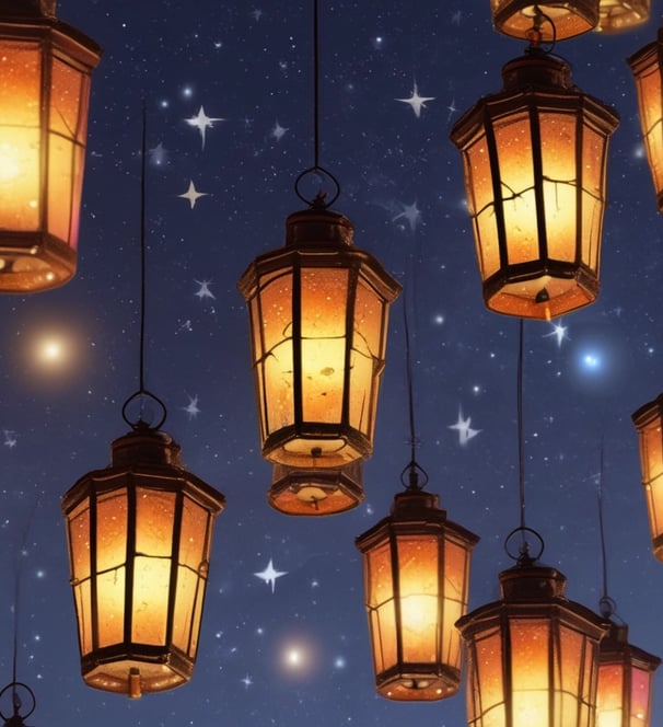 Image of suspended lamps.