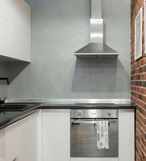 Photo of a modern compact kitchen used to represent basic kitchen renovation layout