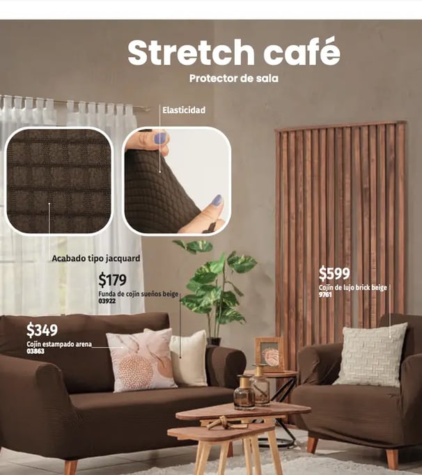 Funda de sillon modelo Stretch cafe de la marca Intima hogar