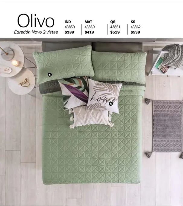Edredón dos vistas modelo Novo Olivo de la marca Vianney