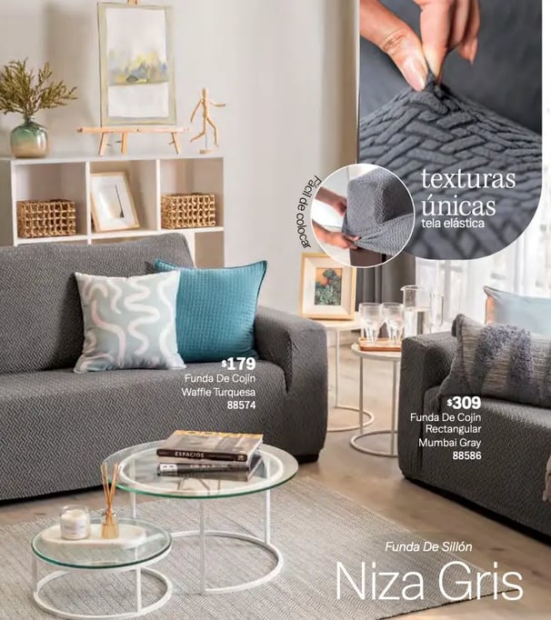 Funda de sillon modelo Niza Gris de la marca Vianney