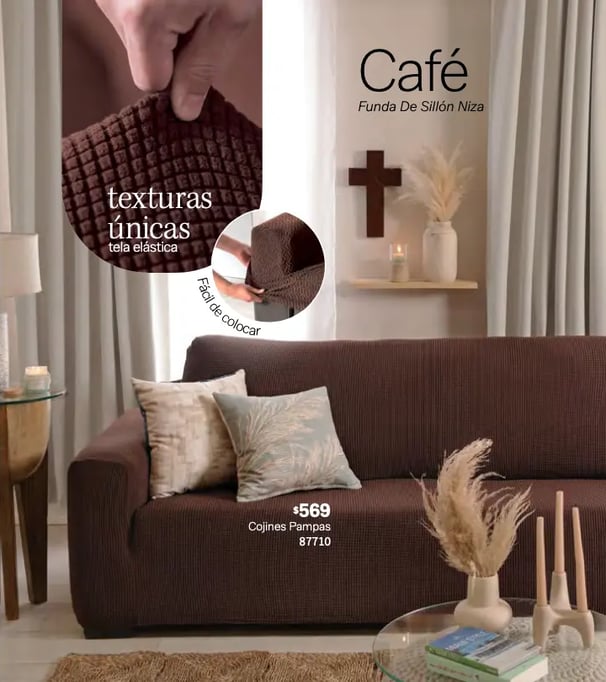 Funda de sillon modelo Niza Café de la marca Vianney