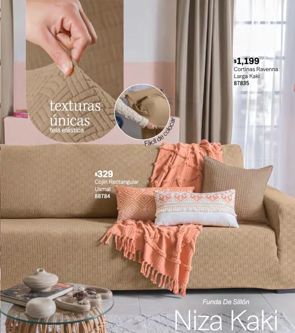 Funda de sillon modelo Niza Kaki de la marca Vianney