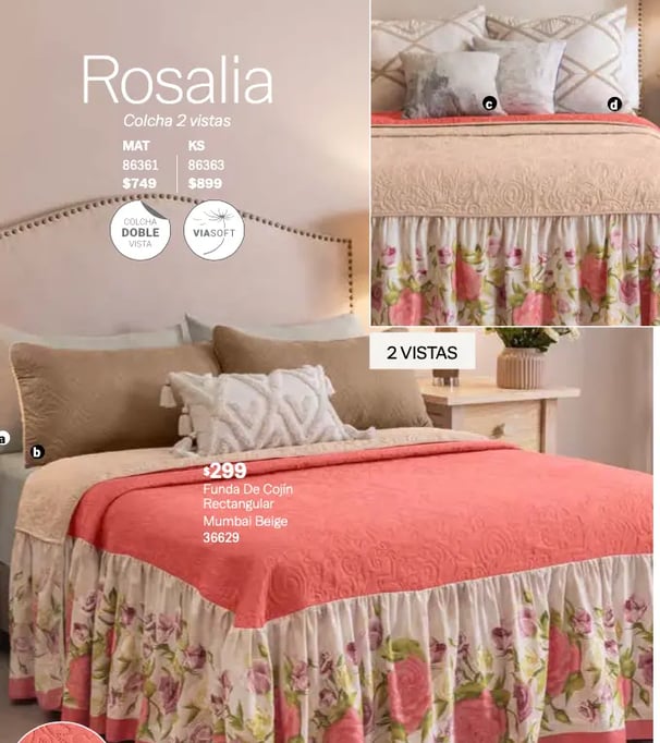 Colcha dos vistas modelo Rosalia de la marca Vianney